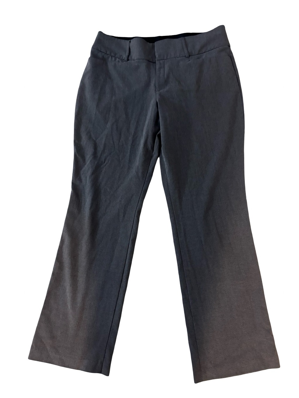Elle Gray Y2K Career Minimalist Mid Rise Flare Dress Pants Size 10